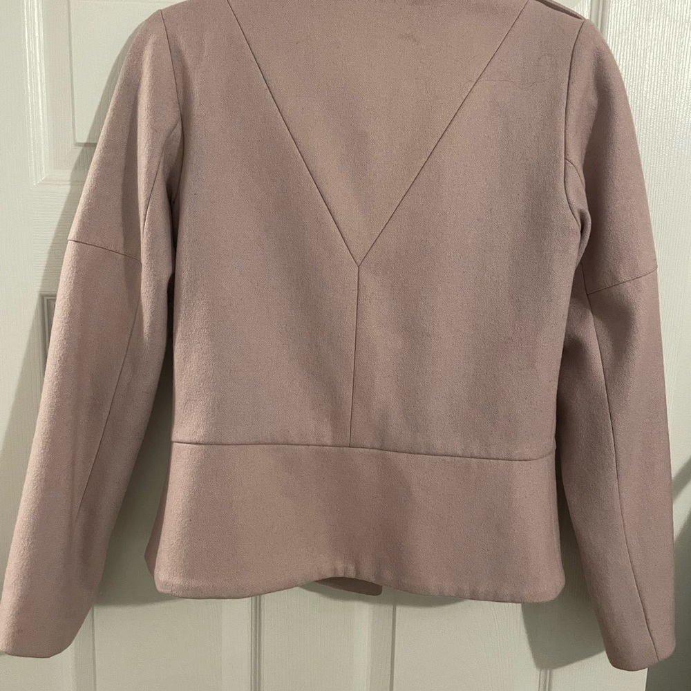 Pale pink wool blend (60%) military style jacket from Barneys. Size 4. - Picture 5 of 6